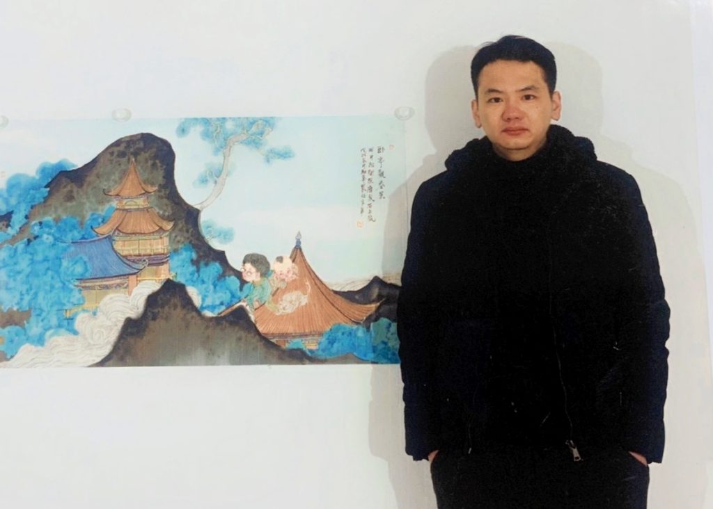 大陸畫家李翔峯在追求繪畫生命的多采際遇過程中，看見亙古的藝術新境。（圖/陳碧玉 提供）