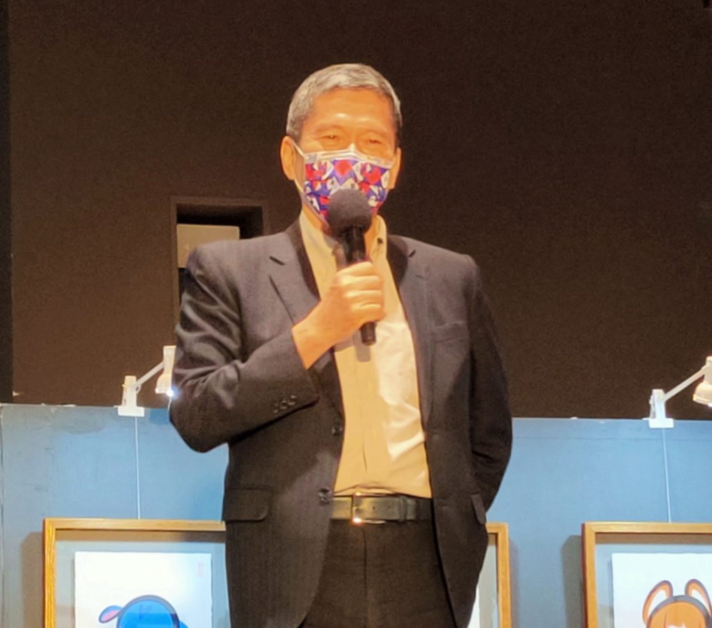 文化部長李永得認為持續支持動漫產業，是發揚臺灣漫畫業光熱的重要政策。（記者 辛澎祥/攝）