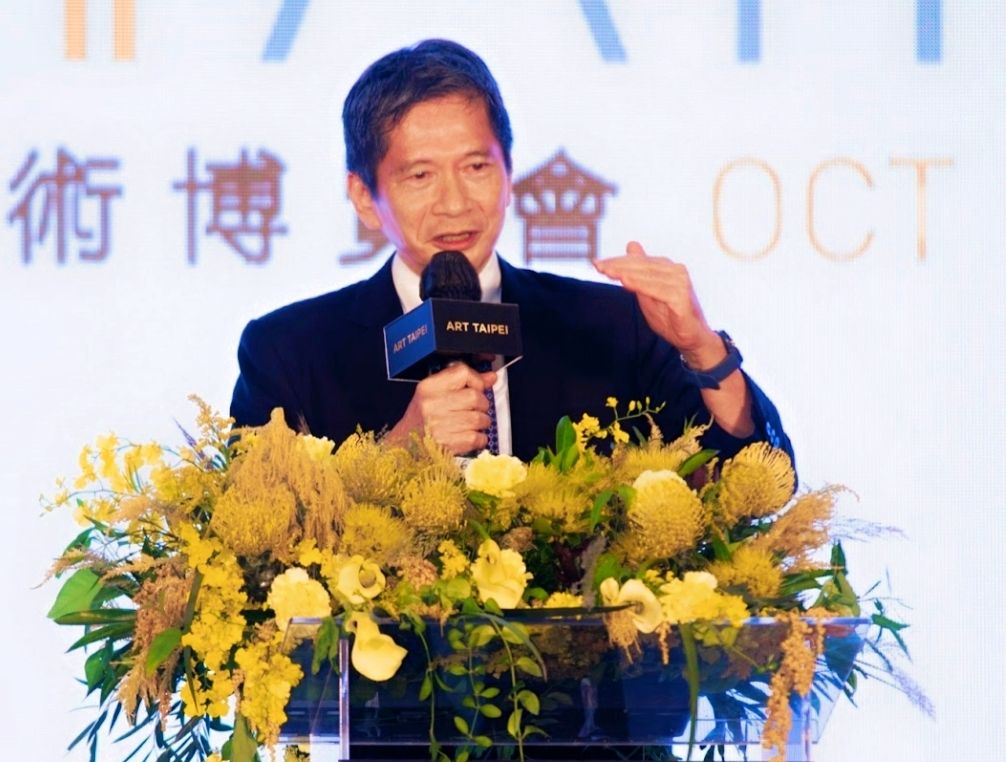 文化部長李永得說明今年藝博會有四大創舉,意義重大。(記者 辛澎祥/攝) 文化部長李永得說明今年藝博會有四大創舉,意義重大。(記者 辛澎祥/攝)