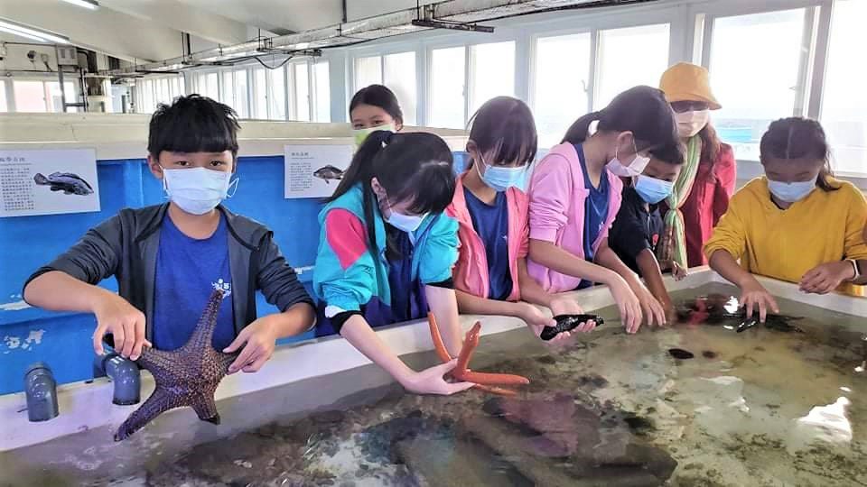 @復育園區導覽活動深受民眾所喜愛的海洋生物零距離接觸體驗