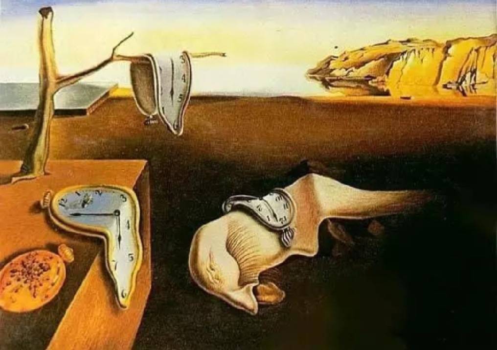 西班牙畫家達利作品「記憶的永恆」。達利：夢境是真實事物的不規則串連。（圖/林淑珠 提供）