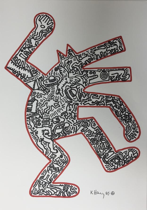 Haring 作品( ink, 70 x 60 cm)