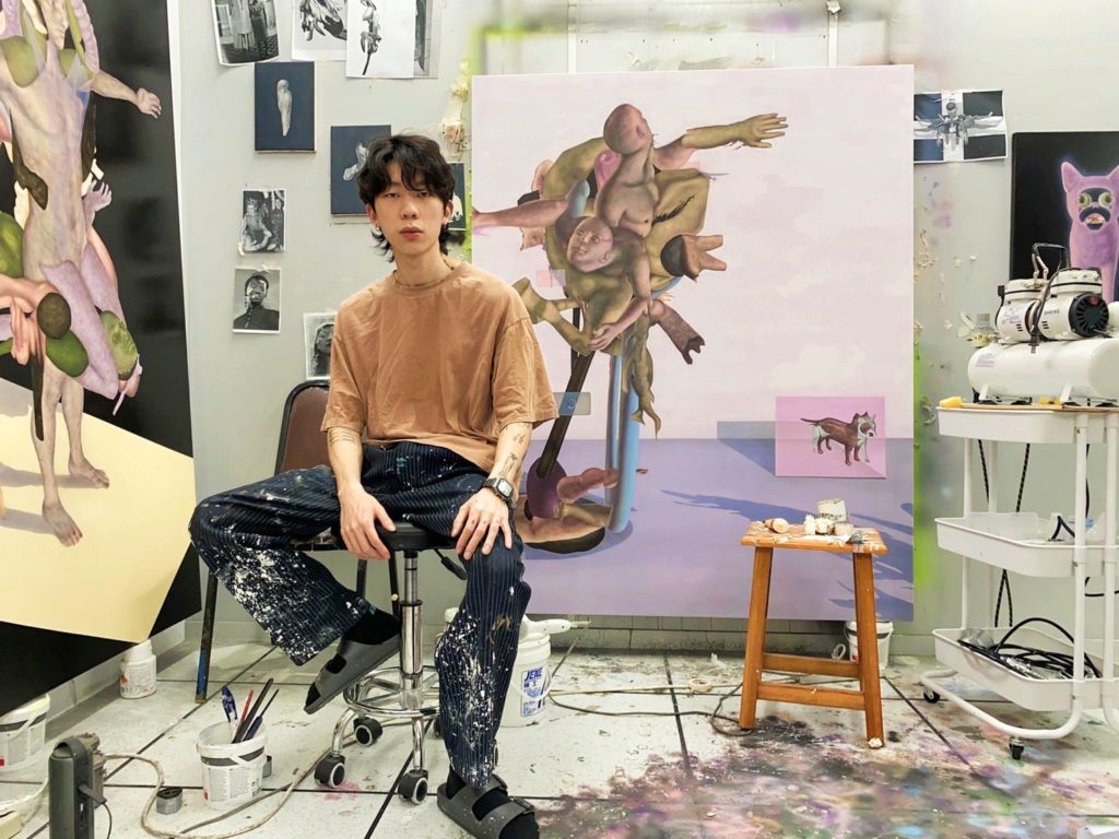 年輕藝術家陳岳宏在體悟人與虛擬之間的關係中，作品尋求心境平衡的突破。(圖 /陳岳宏提供)