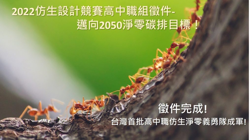 2022台灣仿生設計競賽高中職組徵件。（資料來源：台灣仿生科技協會官網）