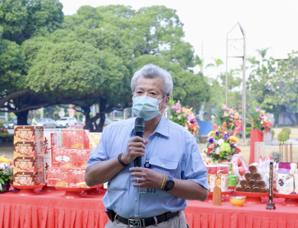 中鋼公司翁朝棟董事長主持新春開泰祈福典禮致詞照片