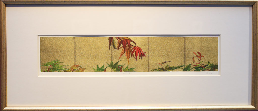 ▲日本版畫家宮山広明的銅版創作，在複雜的工序中展現技藝的精湛，讓作品在多彩中凝聚詩情般的意境。（圖/策展人林瑩 提供）