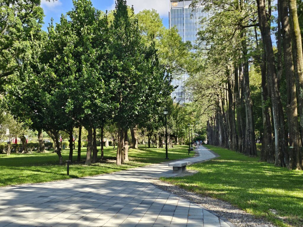 國父紀念館中山文化園區東側步道現今煥然一新。（圖/國父紀念館提供）