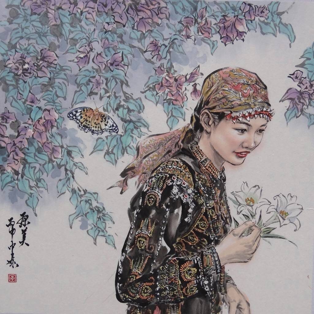 ▲「花漾」黃中泰畫作。（圖/黃中泰 提供）