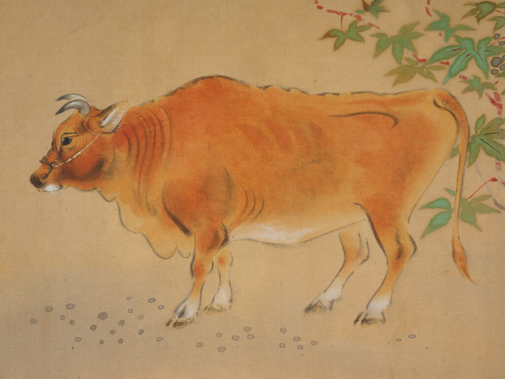臺灣前輩藝術家林玉山的館藏作品「黃牛」，將在史博館開館常設展中公開展示。（圖/史博館 提供）