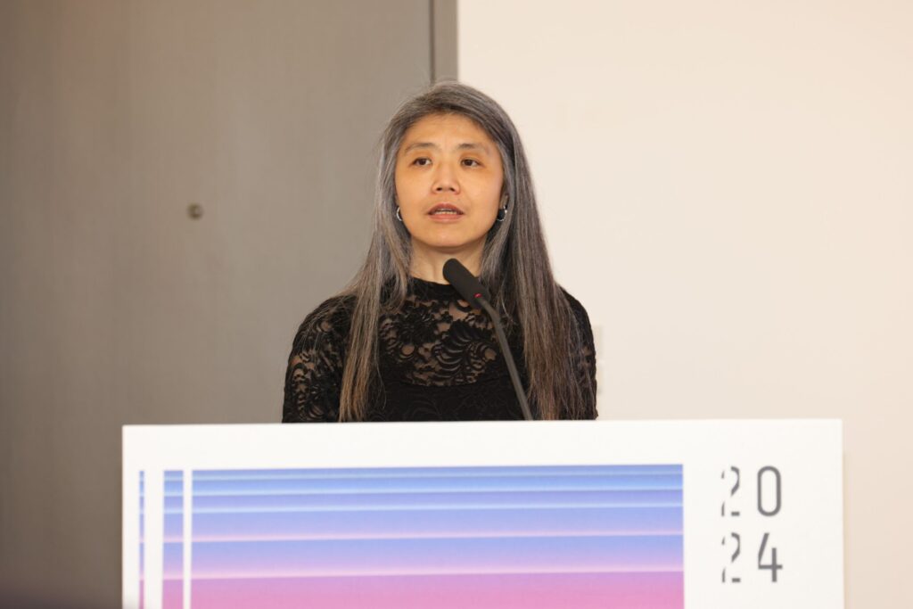 ▲台北書展基金會董事長吳韻儀說明今年台北國際書展的內容與呈現的型態,強化更多元的書訊與交流。(圖/文化部 提供)