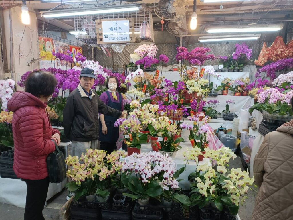 板橋花市年節提供的花卉多元繁茂。（圖/新北農業局 提供）