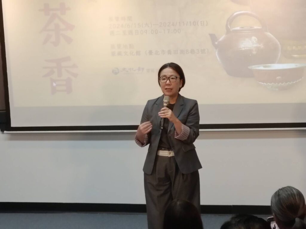 ▲文化部長王時思致詞時表達對跨地區茶文化發展的重視，與文化部的政策吻合。（記者 辛澎祥/攝）