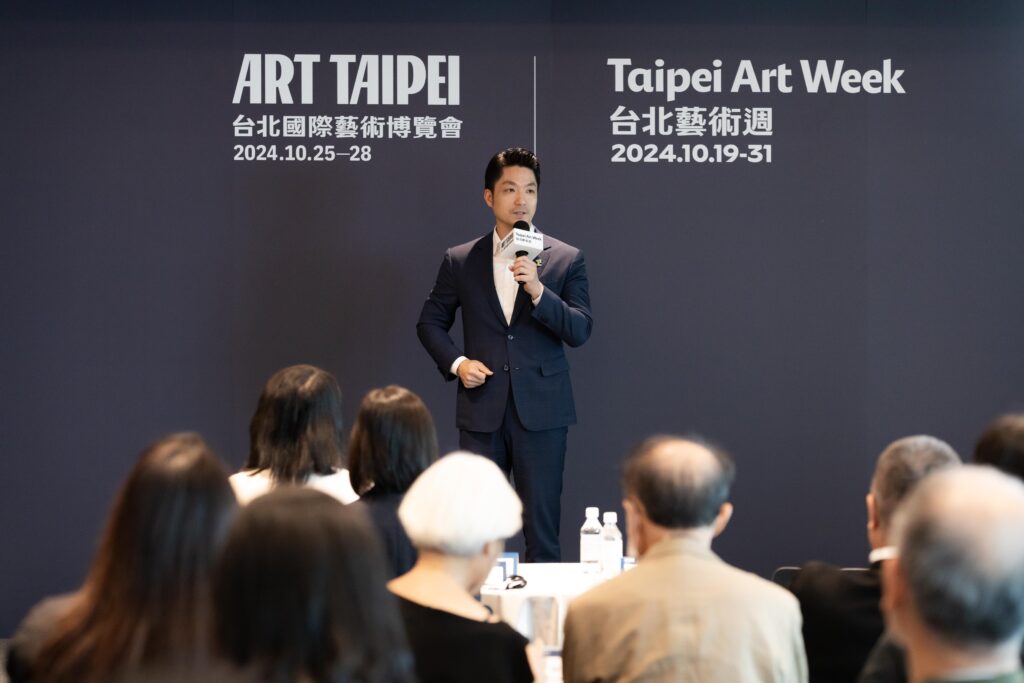 ART TAIPEI 2024 + Taipei Art Week 展前記者會 台北市市長蔣萬安致詞。（圖/畫廊協會提供）