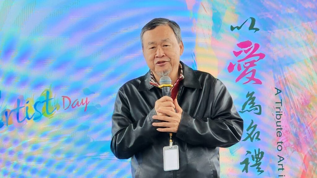 ▲中國美協理事長李沃源多無上師的信念,落實在今年活動主題上,將對藝術創作者帶來正向導引的作用。(記者 辛澎祥/攝)