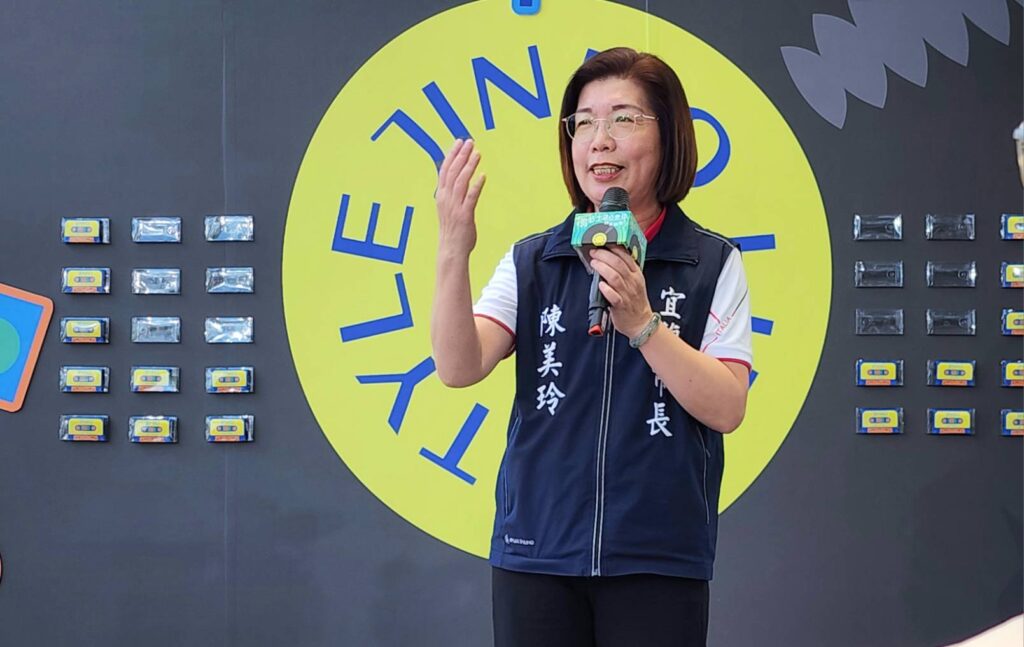 ▲宜蘭市市長陳美玲期待藉由節慶來唱歌,回家也闔家歡唱,將帶來對往日記憶的雅趣。(記者 辛澎祥/攝)