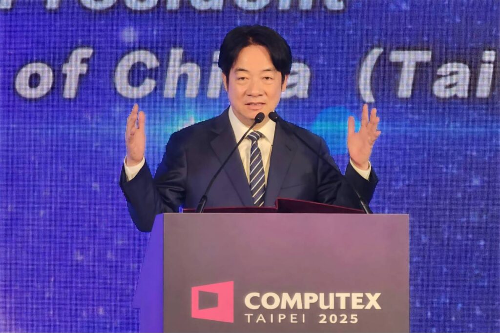 ▲賴清德總統在台北國際電腦展開幕式上致詞,強調臺灣以高科技產業發展為主軸的優勢。(記者 辛澎祥/攝)