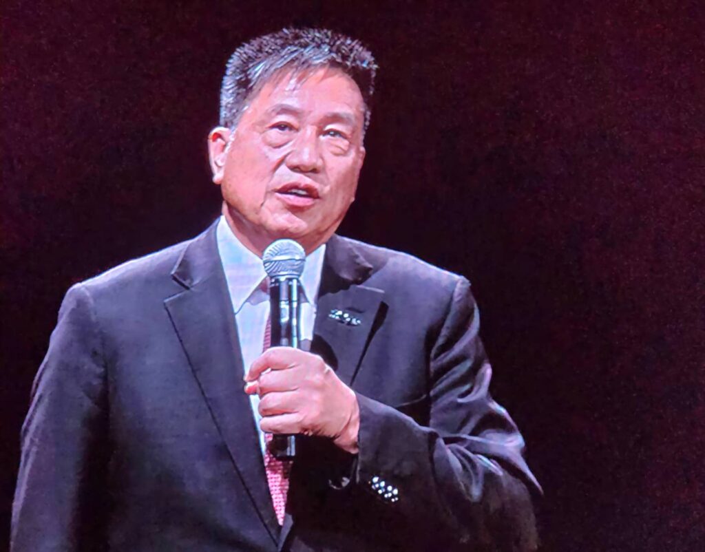 ▲臺北市電腦公會理事長彭雙浪指出,臺灣在AI時代具備三大優勢,並展現堅強的產業韌性。(記者 辛澎祥/攝)
