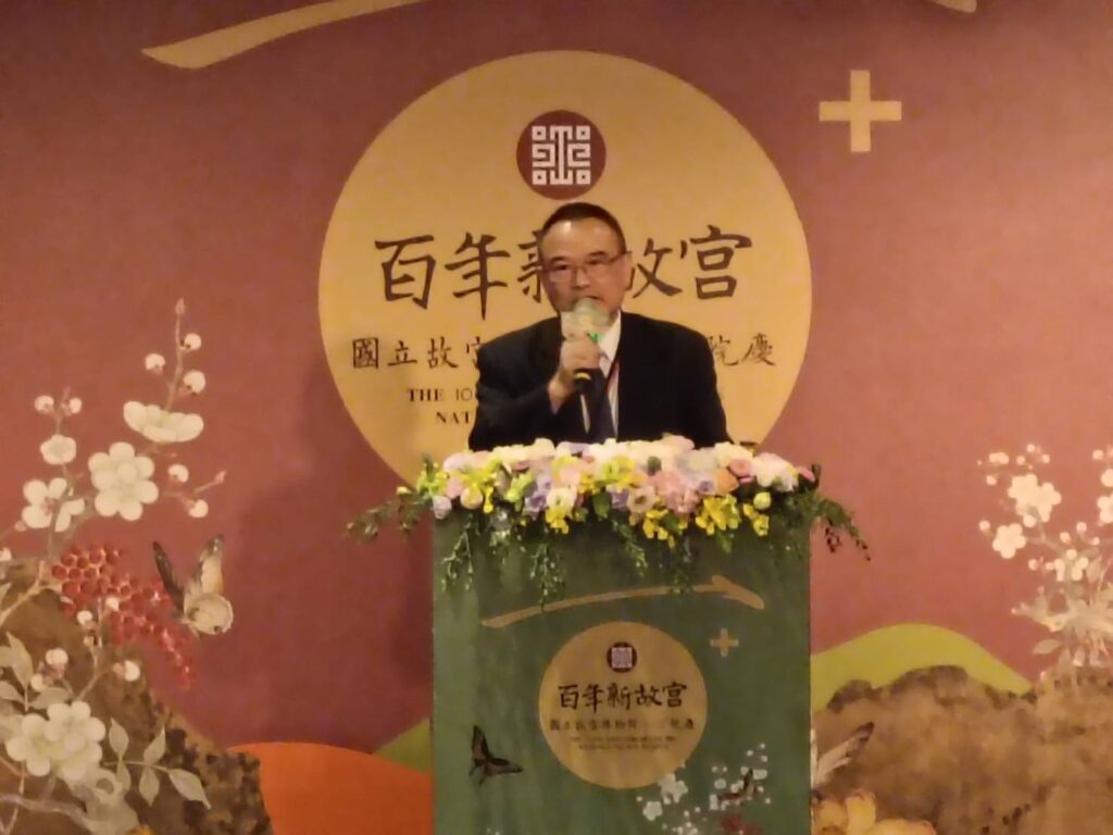 ▲故宮院長蕭宗煌說明故宮百年的發展歷程,未來將呈現新故宮的璀燦面貌。(記者 辛澎祥/攝)