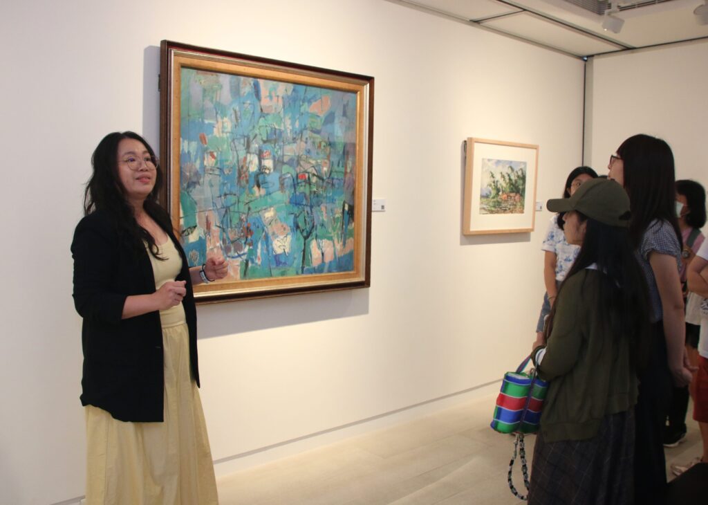 順益台灣美術館典藏展導覽。(圖/文化局提供)