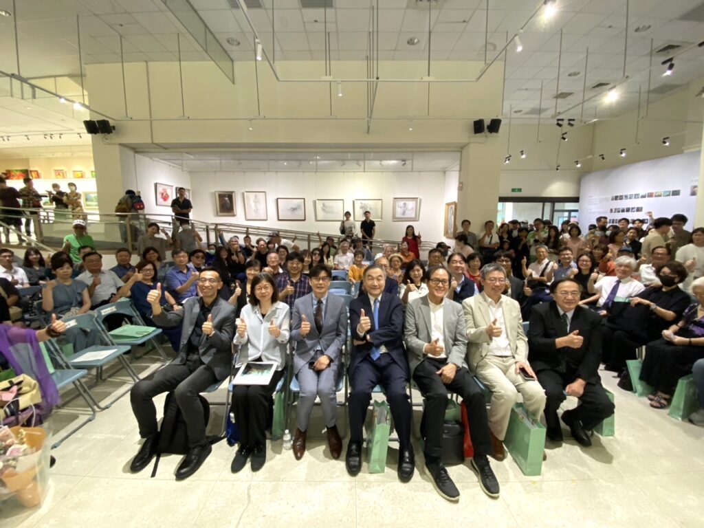 臺中市副市長黃國榮、文化局副局長曾能汀、國美館館長陳貺怡、國父紀念館館長王蘭生、台灣美術院院長蘇憲法、國立臺中教育大學校長郭伯臣等貴賓,出席林欽賢繪畫創作展