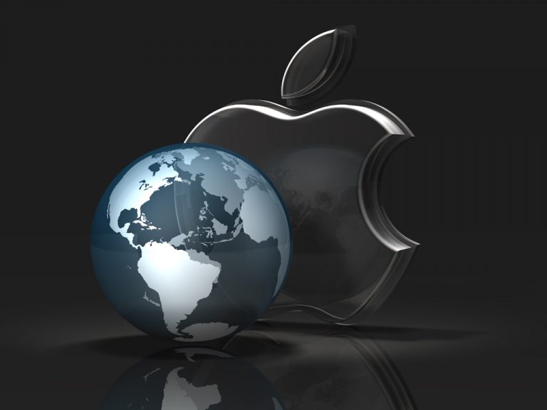 Apple Logo and Globe