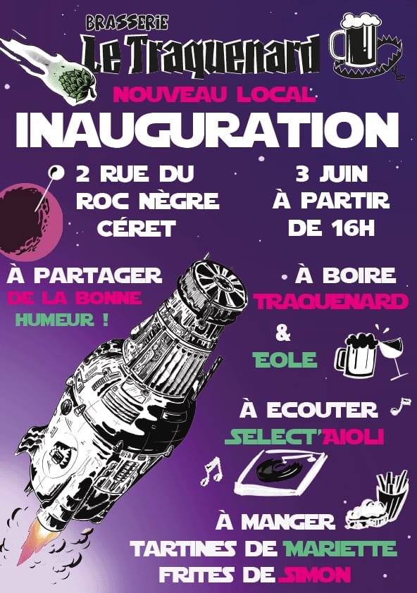 Céret/ Samedi 3 juin, 16H : inauguration de la nouvelle adresse de la  brasserie “Le Traquenard”