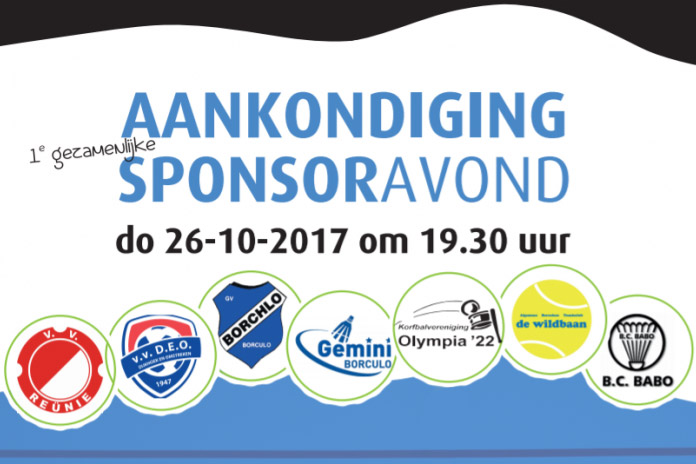 1e gezamenlijke sponsoravond Borculose sportverenigingen