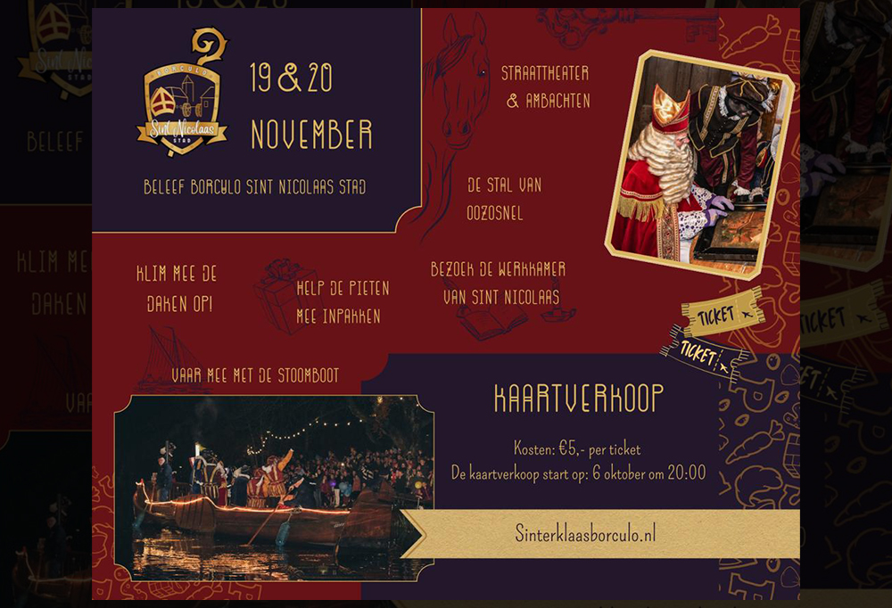 Stichting Borculo Sint Nicolaasstad organiseert beleefweekend op 19 & 20 november