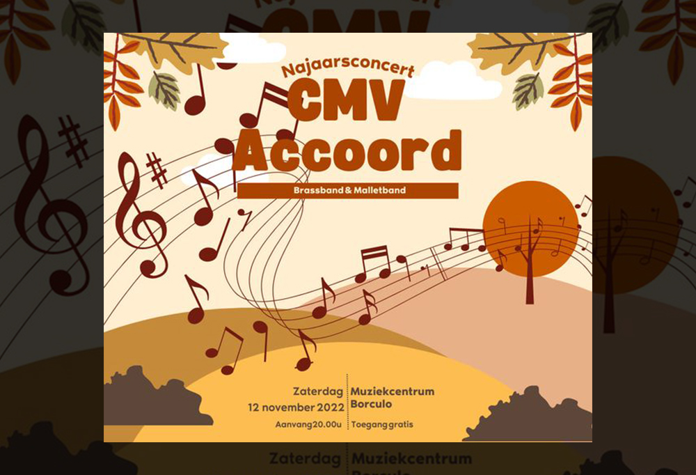 Najaarsconcert CMV Accoord op 12 november