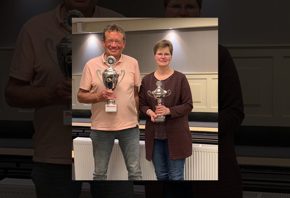 Edwin Nijhof en Carla Bon winnaars 51e B.K.F. toernooi