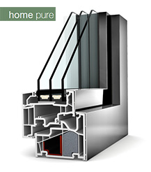 finestra pvc alluminio kf 410 stile pure
