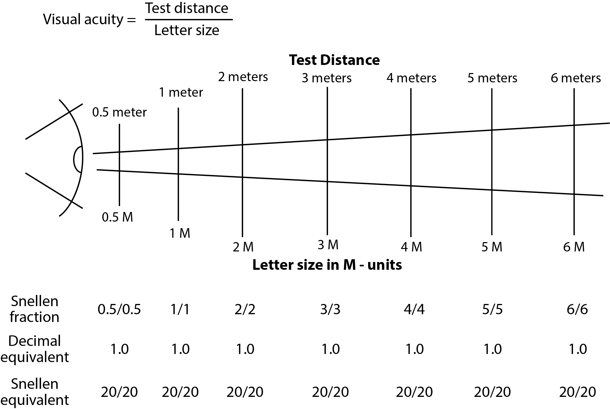 Snellen Letter Eye Chart