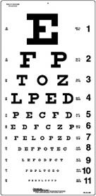 Snellen Colored Eye Chart - 1018324 - W58500 - Eye-Chart - Human