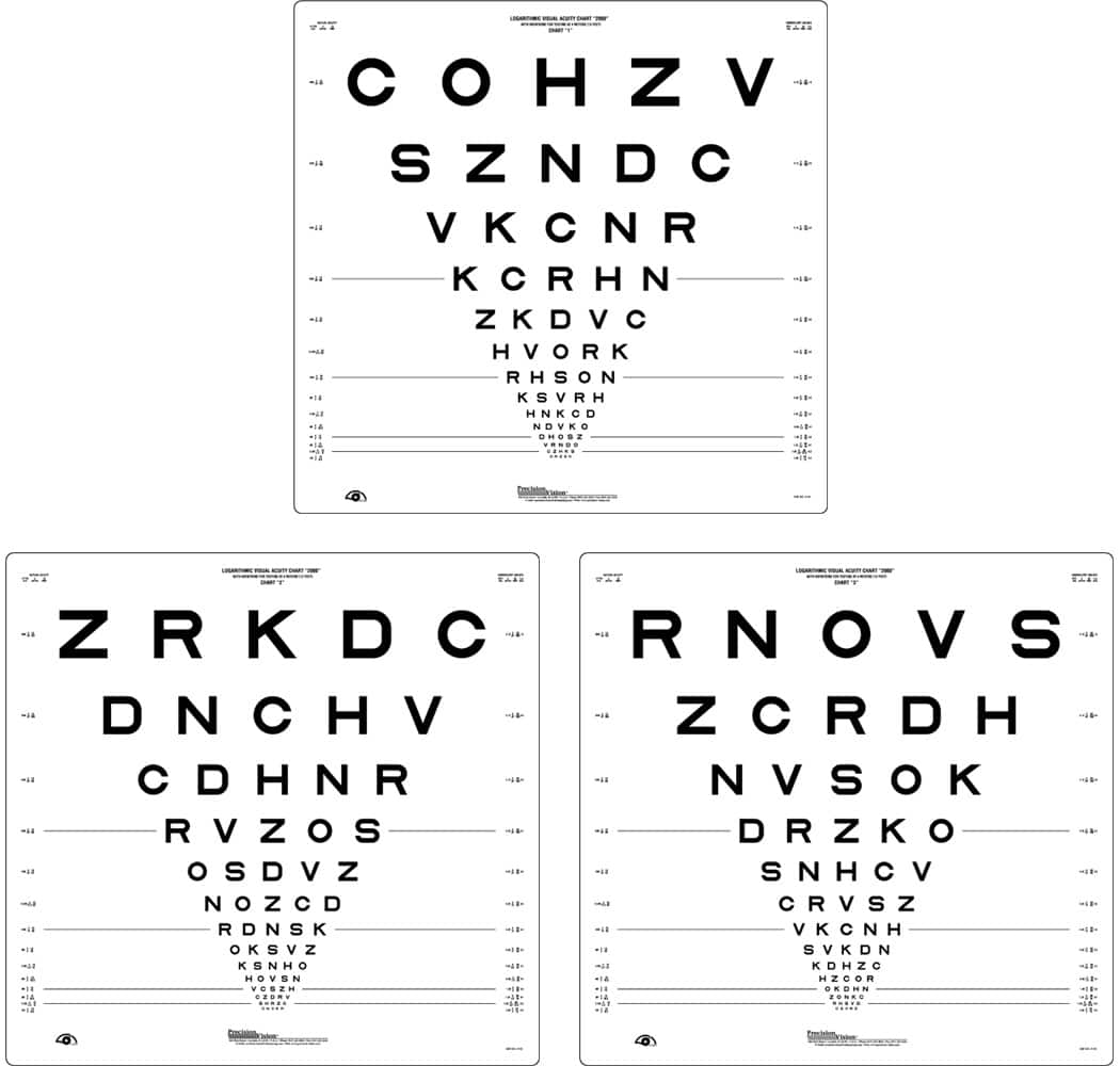 Revised Series Sloan Letter ETDRS (Chart 3) (Testing Distance: 2.5m / 8.3ft)