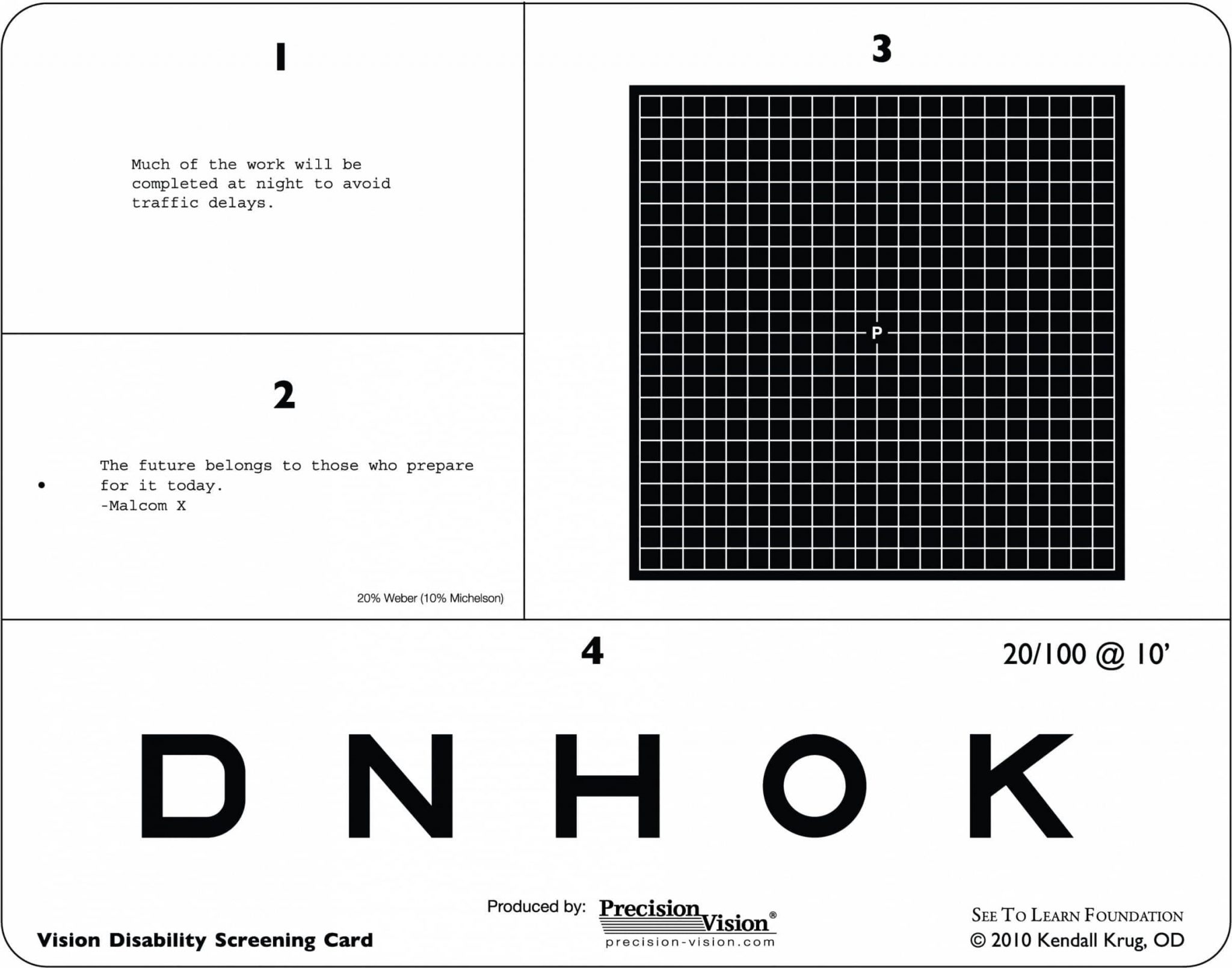 Traditional Snellen Eye Chart Precision Vision