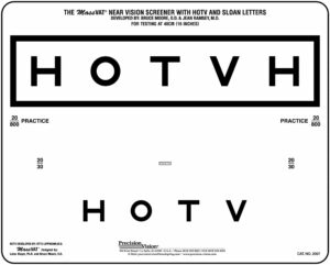 EyeWalls™ Peel/Stick 20 Foot Snellen Eye Chart for Visual Acuity