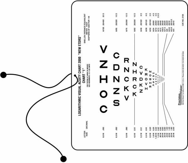 Rotated Sloan ETDRS® Format Near Vision Chart