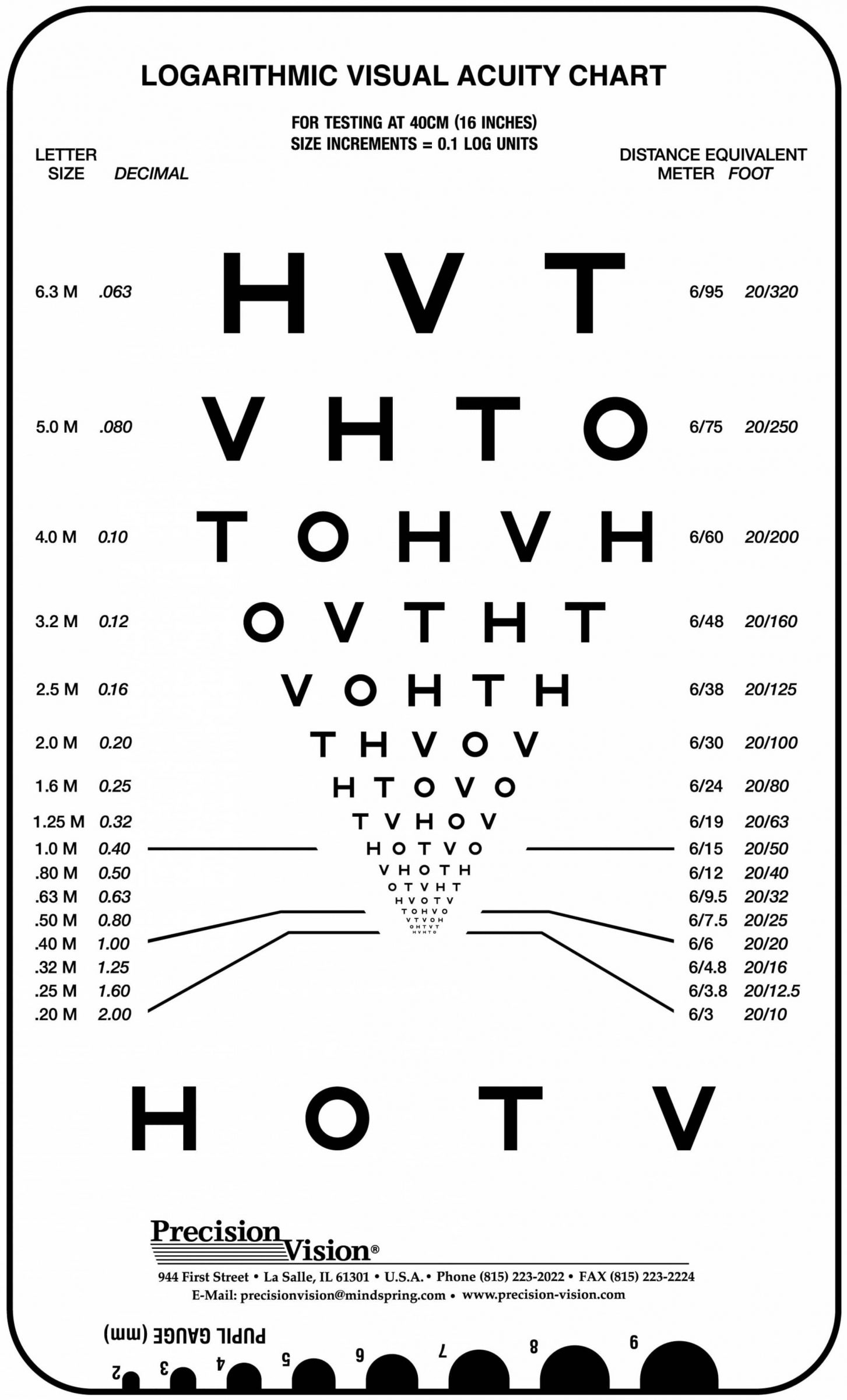 Visual Acuity Test Chart Printable