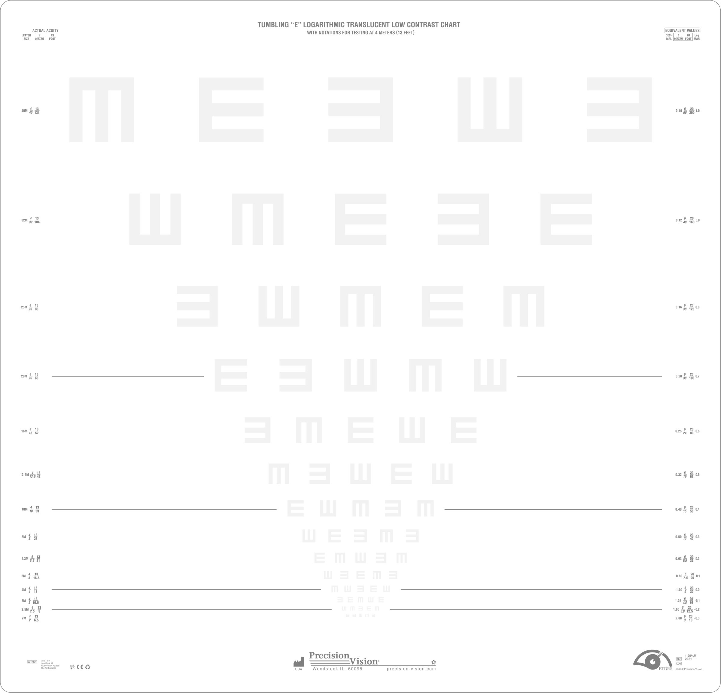 Eye Chart Print - Tumbling-E – Flying Junction Co.
