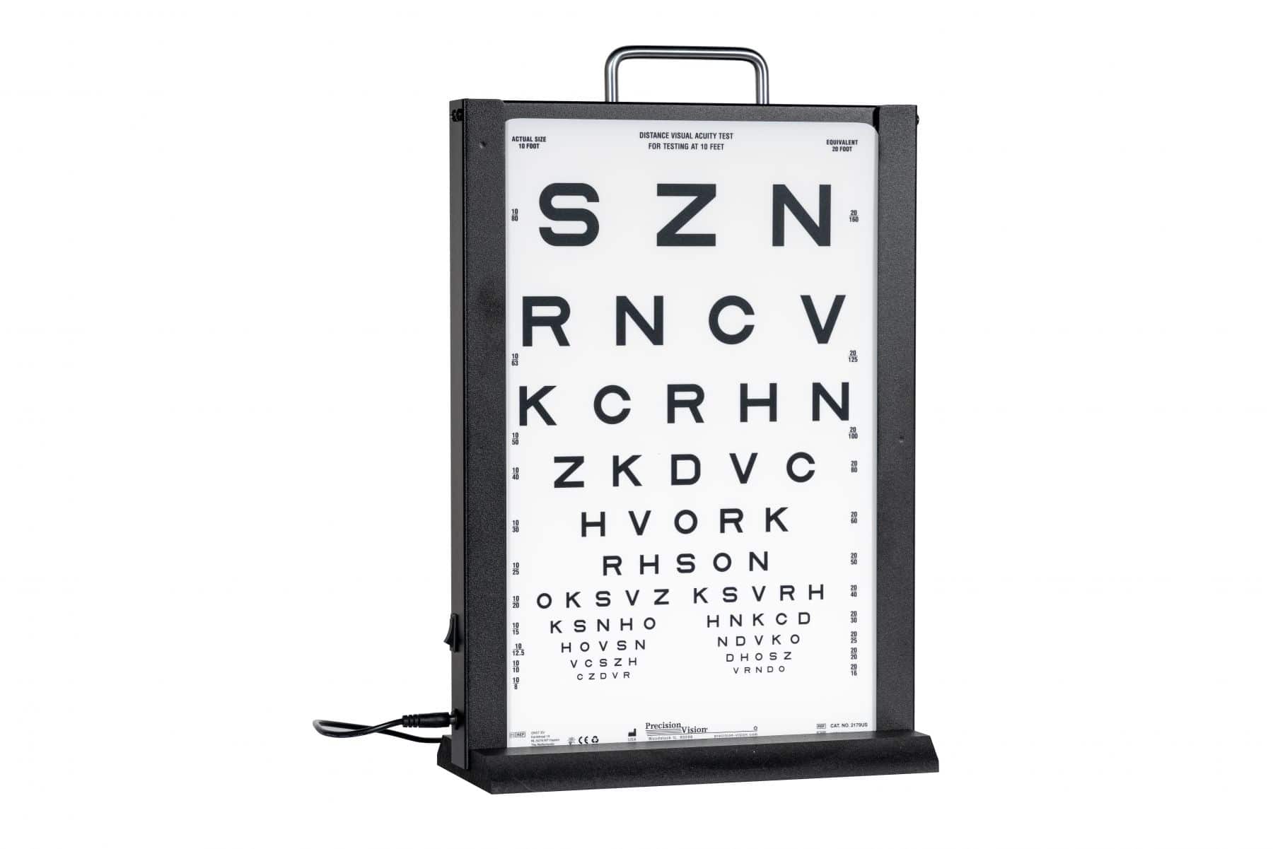 Buy Illuminated Snellen Eye Chart 10 ft. Visual Testing