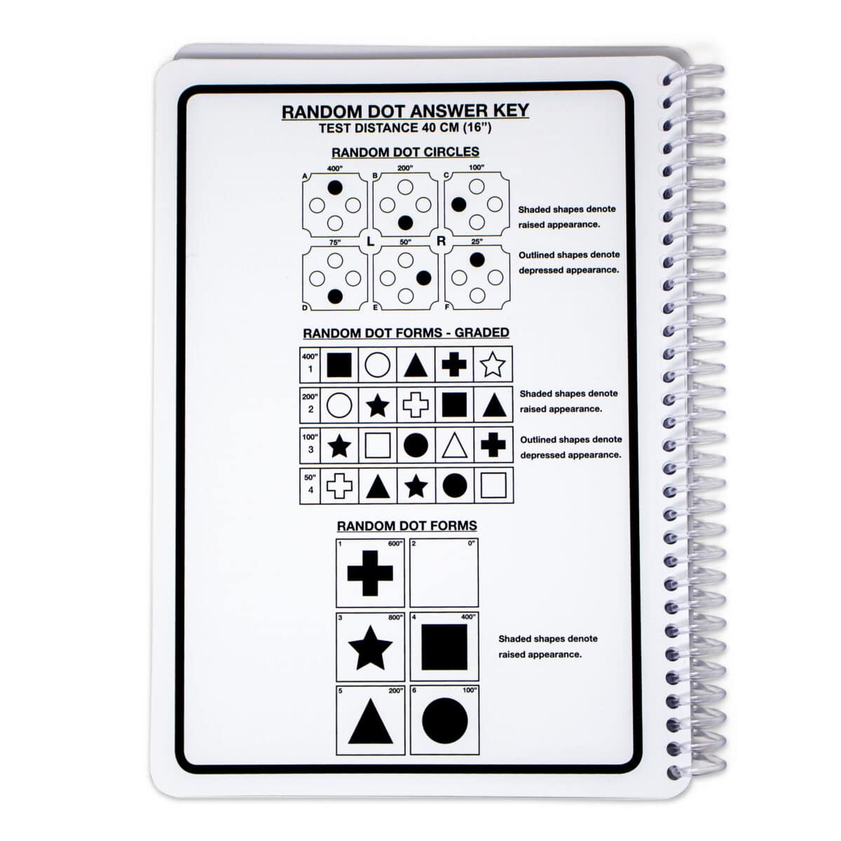 Stereo Test Book Near and Far Tests Vision Testing Aids Precision