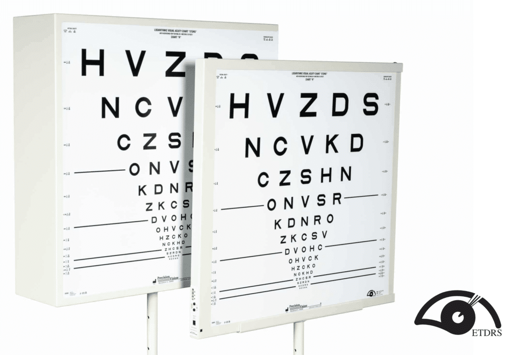 Illuminator Cabinets with Original Series Sloan Letter ETDRS Charts 