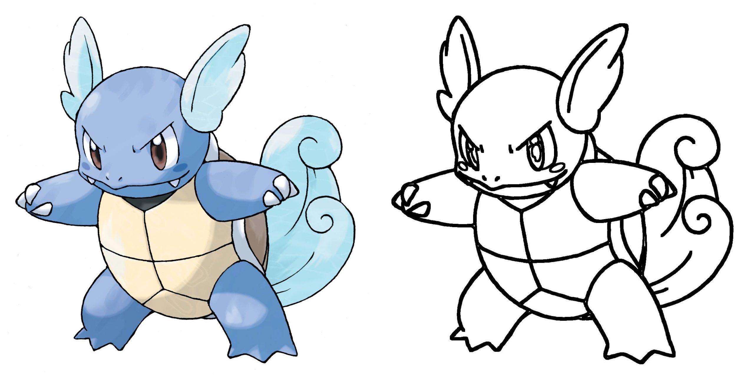 Wartortle Coloring Page - Print IdeaShortcut