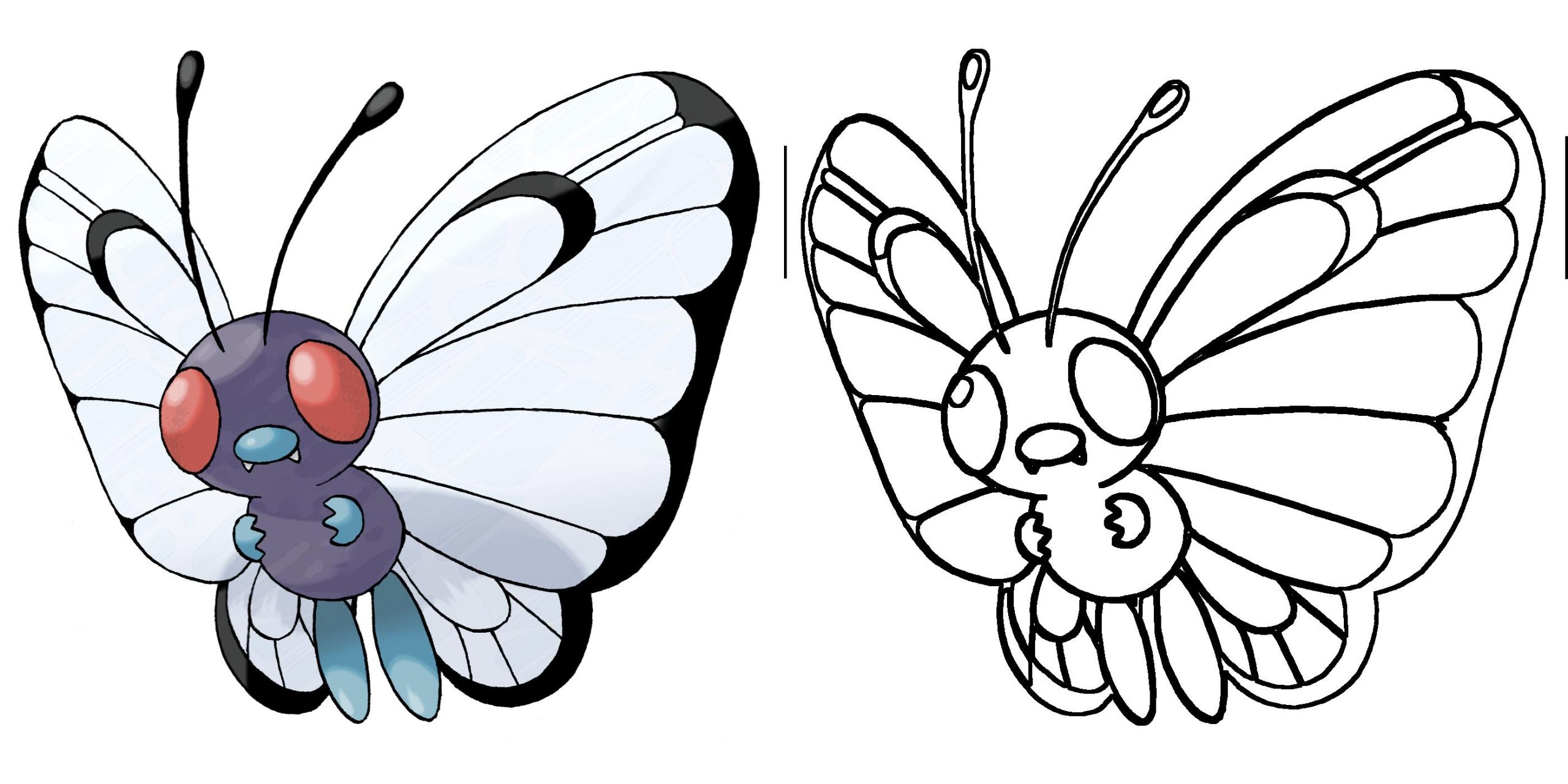Butterfree Coloring Page - Print IdeaShortcut