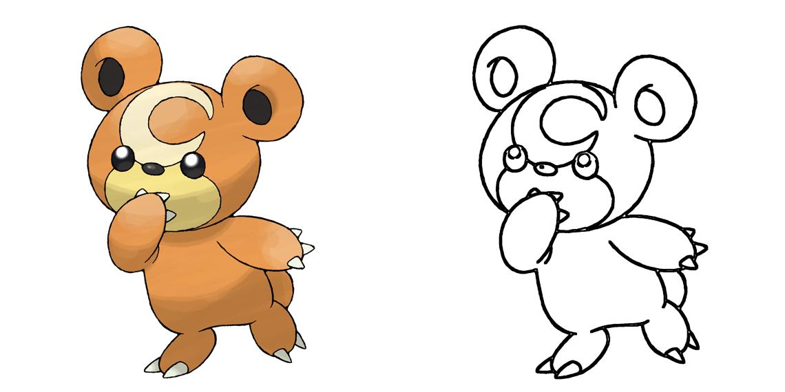 Teddiursa Coloring Page Print IdeaShortcut