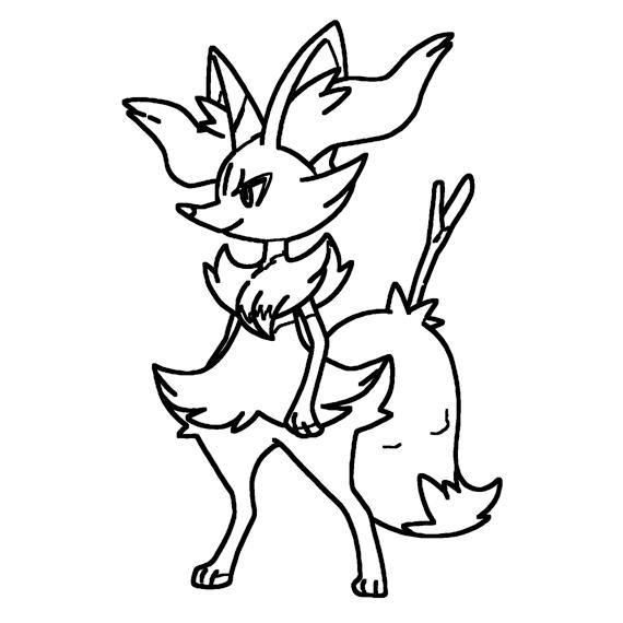 Braixen Coloring Page - Print IdeaShortcut