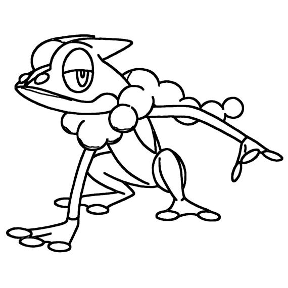 Frogadier Coloring Page Print IdeaShortcut