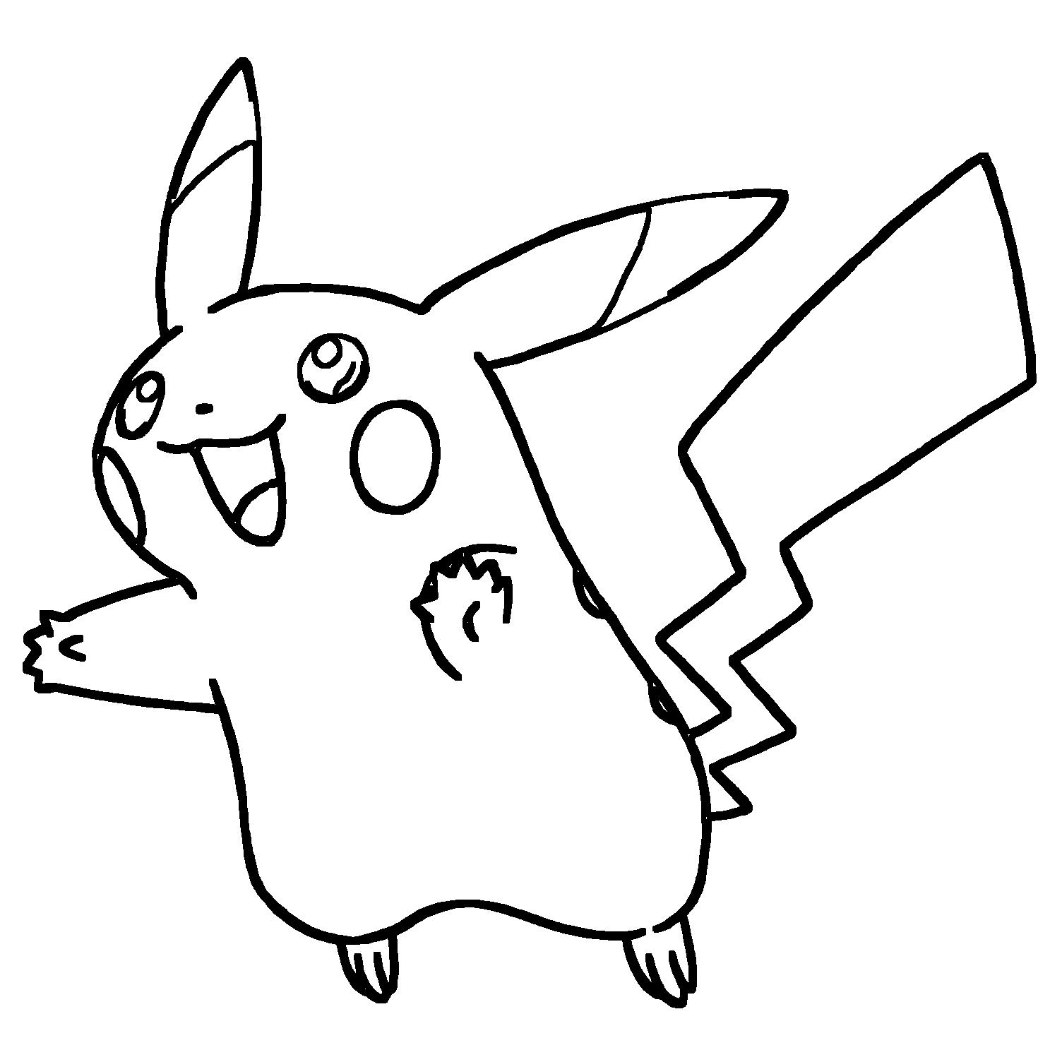 Pikachu Coloring Page - Print IdeaShortcut