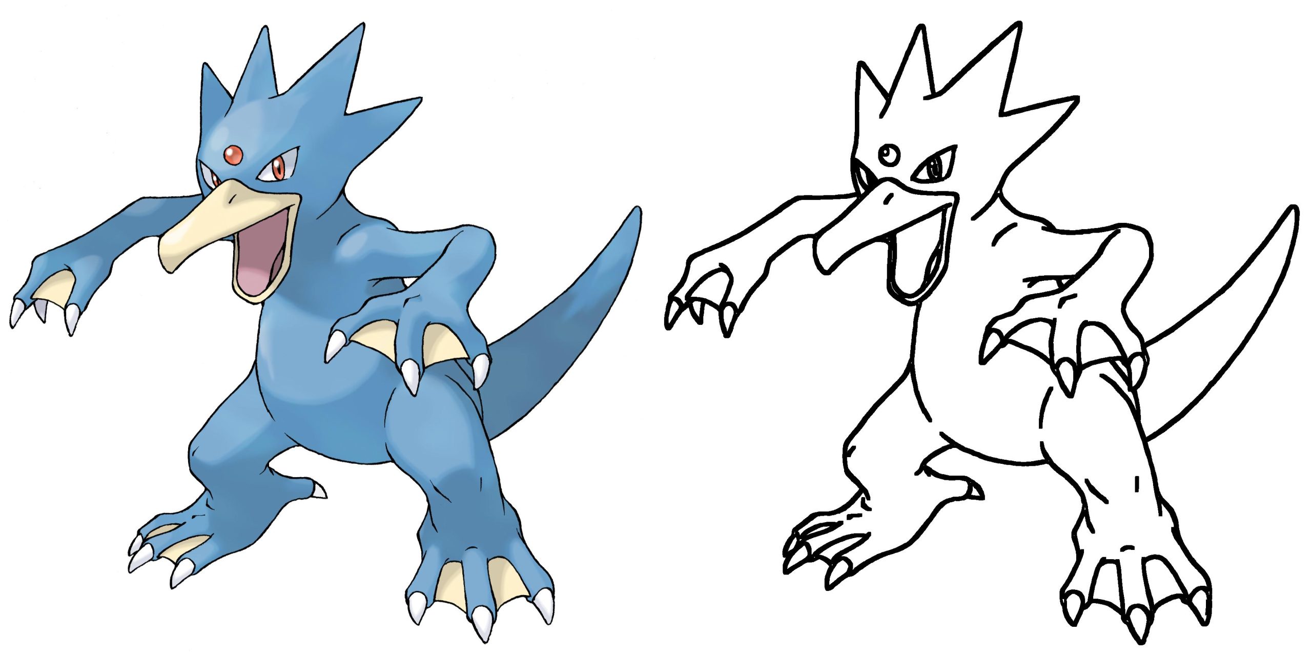 Golduck Coloring Page Print IdeaShortcut