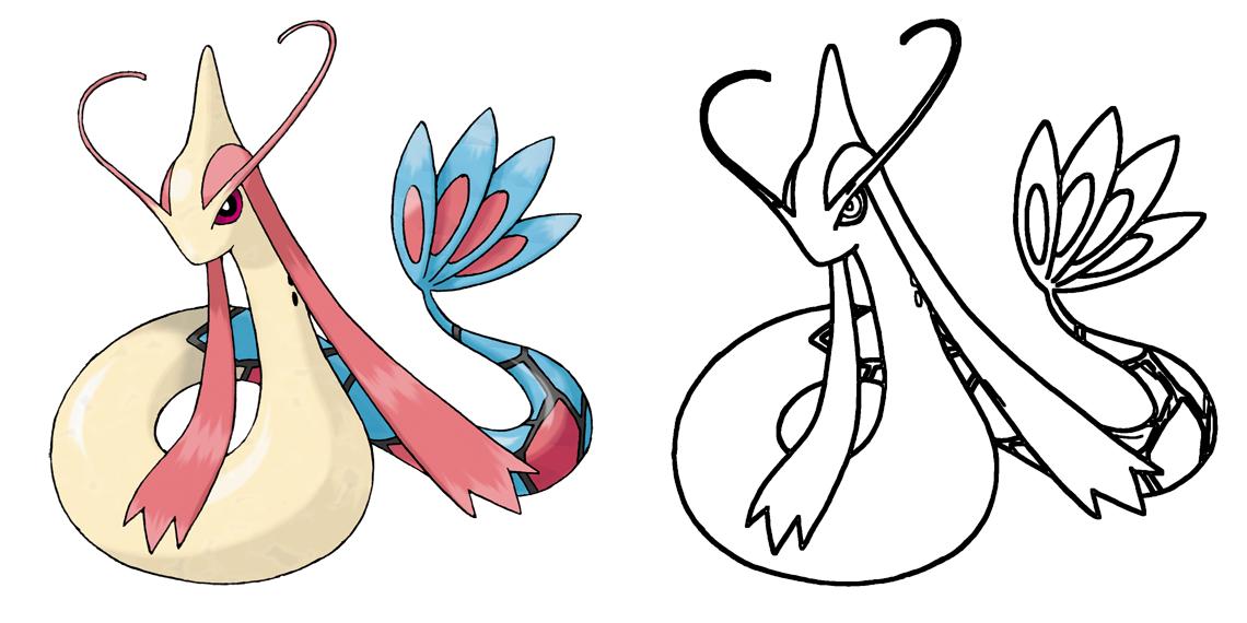 Milotic Coloring Page - Print IdeaShortcut